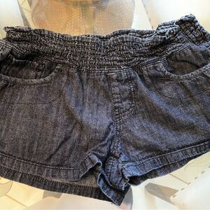 Blue Spice Dark Gray Jean Shorts L 9”W 14” unstretched